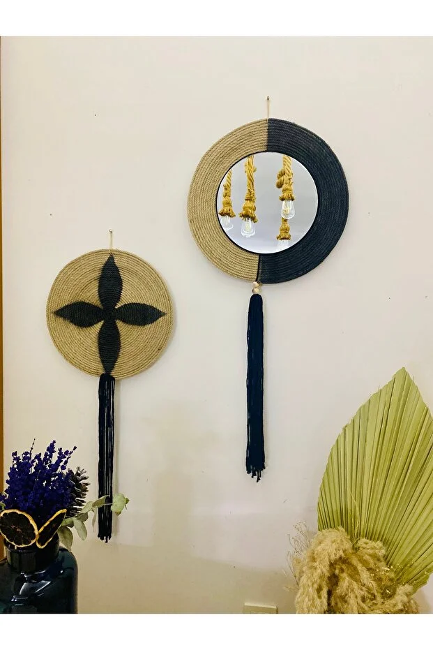 Jüt Serisi Bohem Afrikan Duvar Tabağı 2’li Set